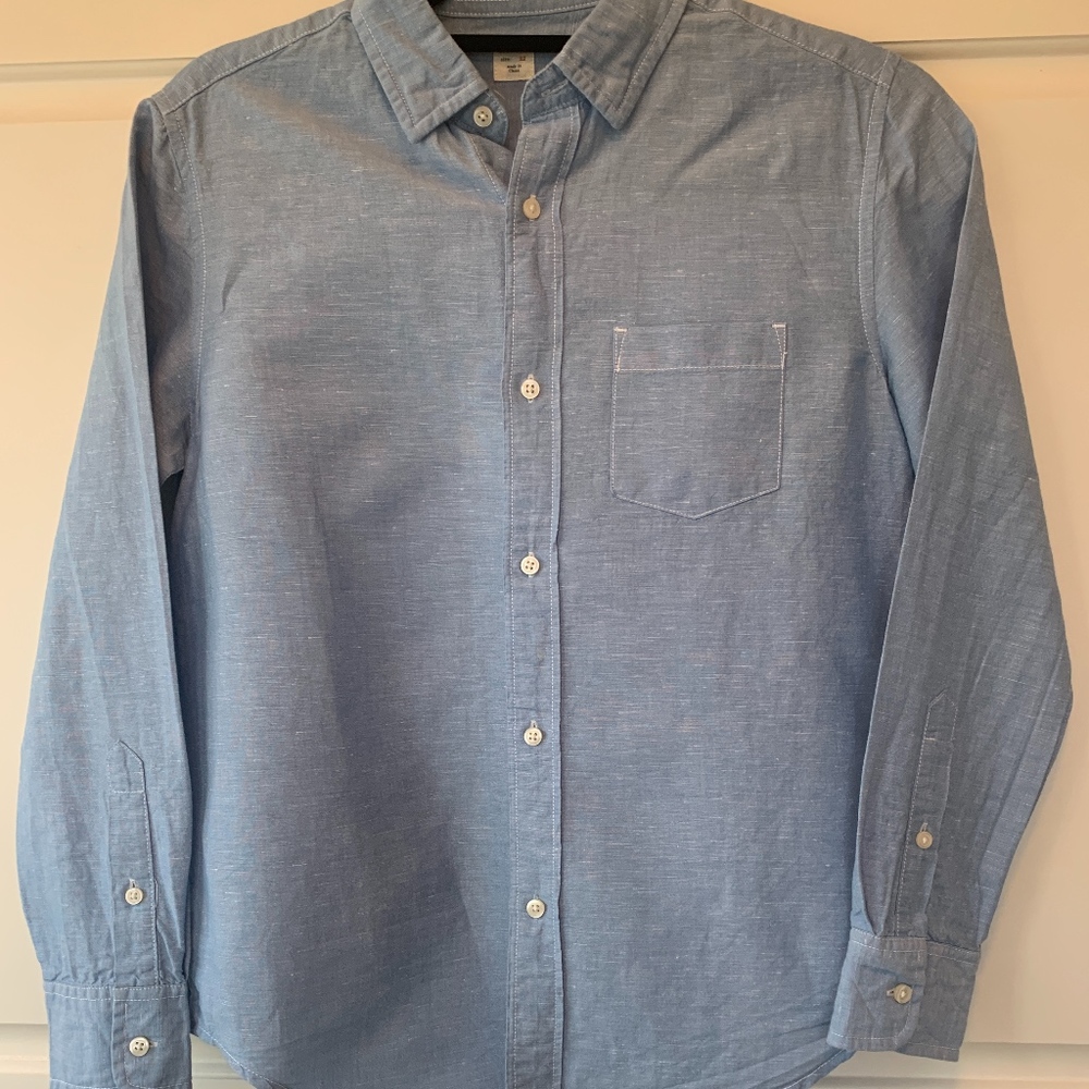 J Crew Crewcuts Boys' Chambray Button-Down Sz 12